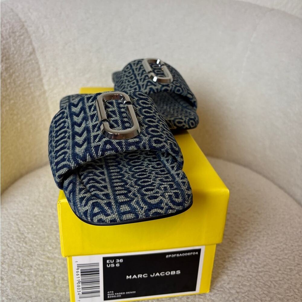 Marc Jacobs The J Marc denim slides 36 NWT - image 3
